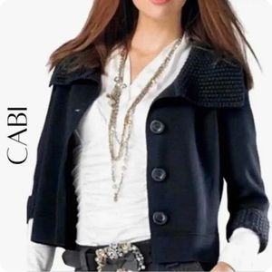 CAbi - Jackie O Black Cropped Cardigan